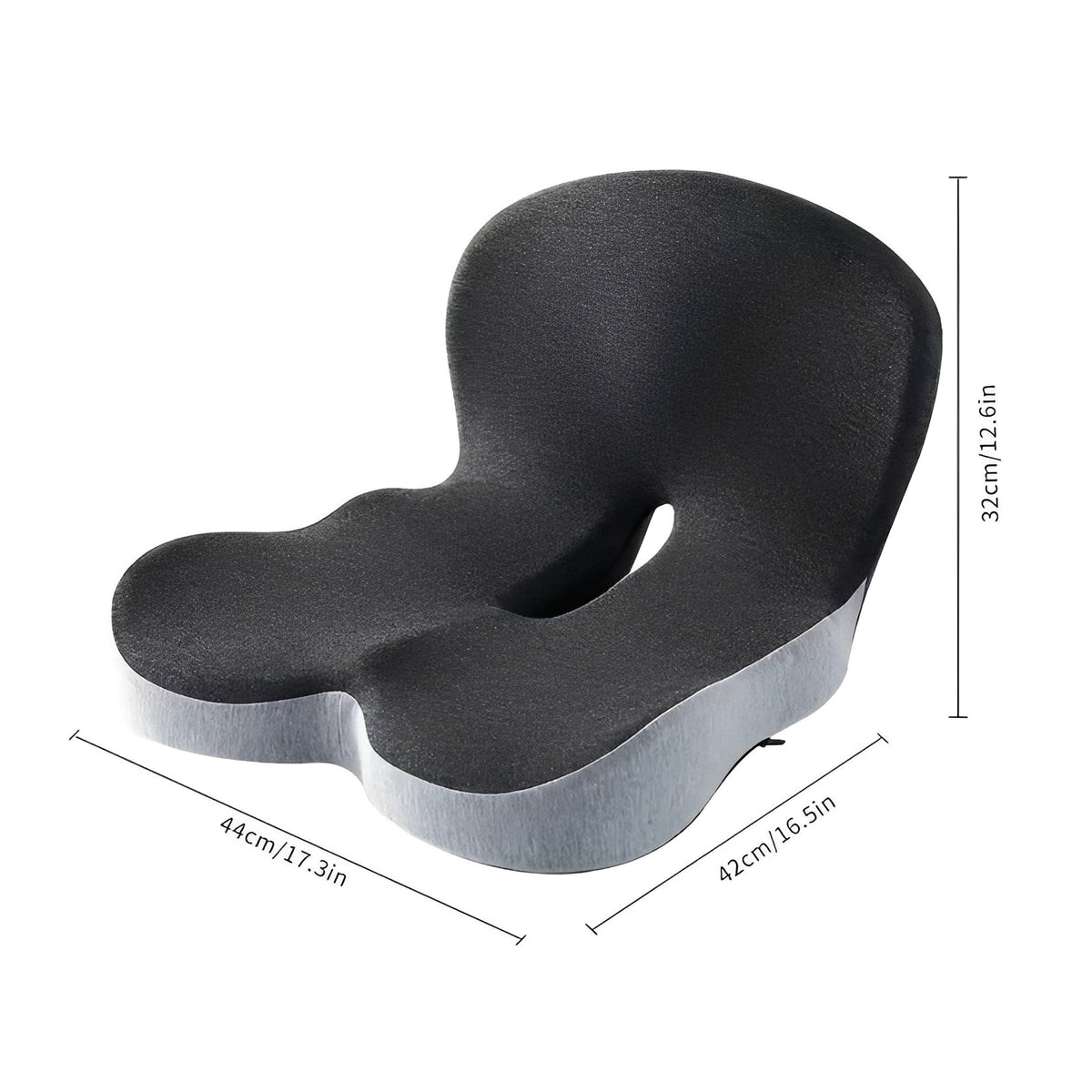 Ergonomisch Rugkussen Memory Foam met Lendensteun voor Bureau Auto Thuiswerken Kantoor Comfort Rugpijn | Sansoti