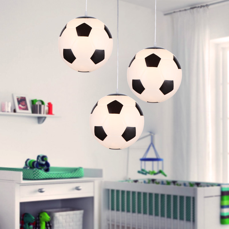 Kinderzimmer Deckenleuchte Fußball Basketball LED 30cm Glas Design | Restfield