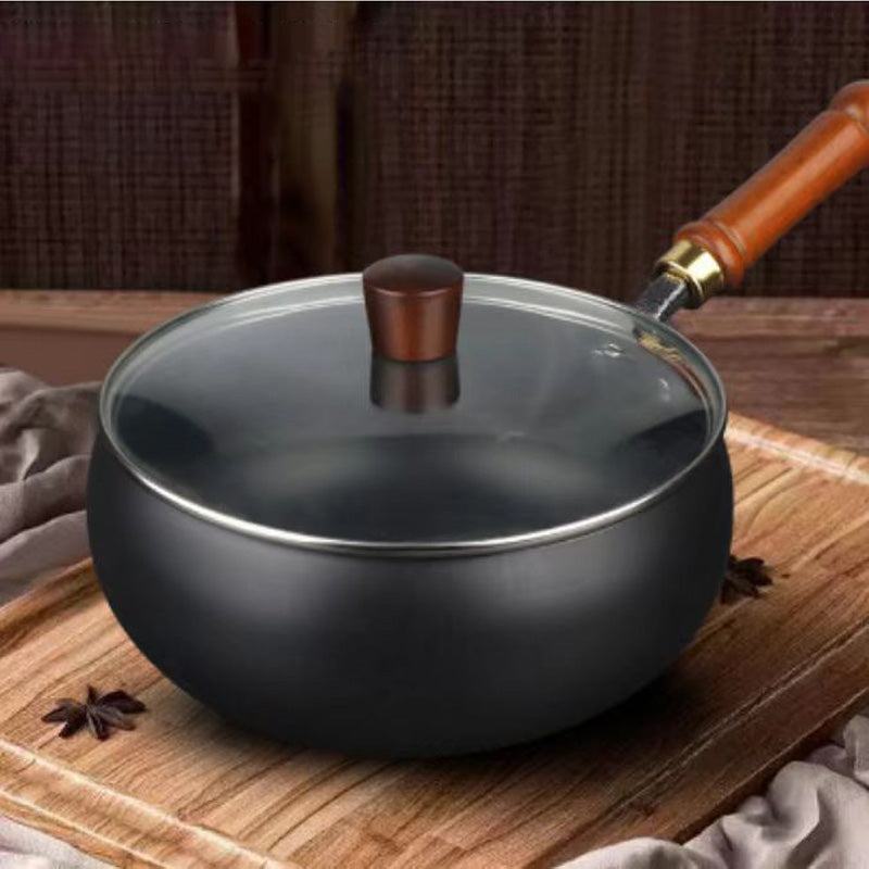 Gusseisen Wokpfanne Mit Deckel Schwarz Ofengeeignet 24cm | Restfield