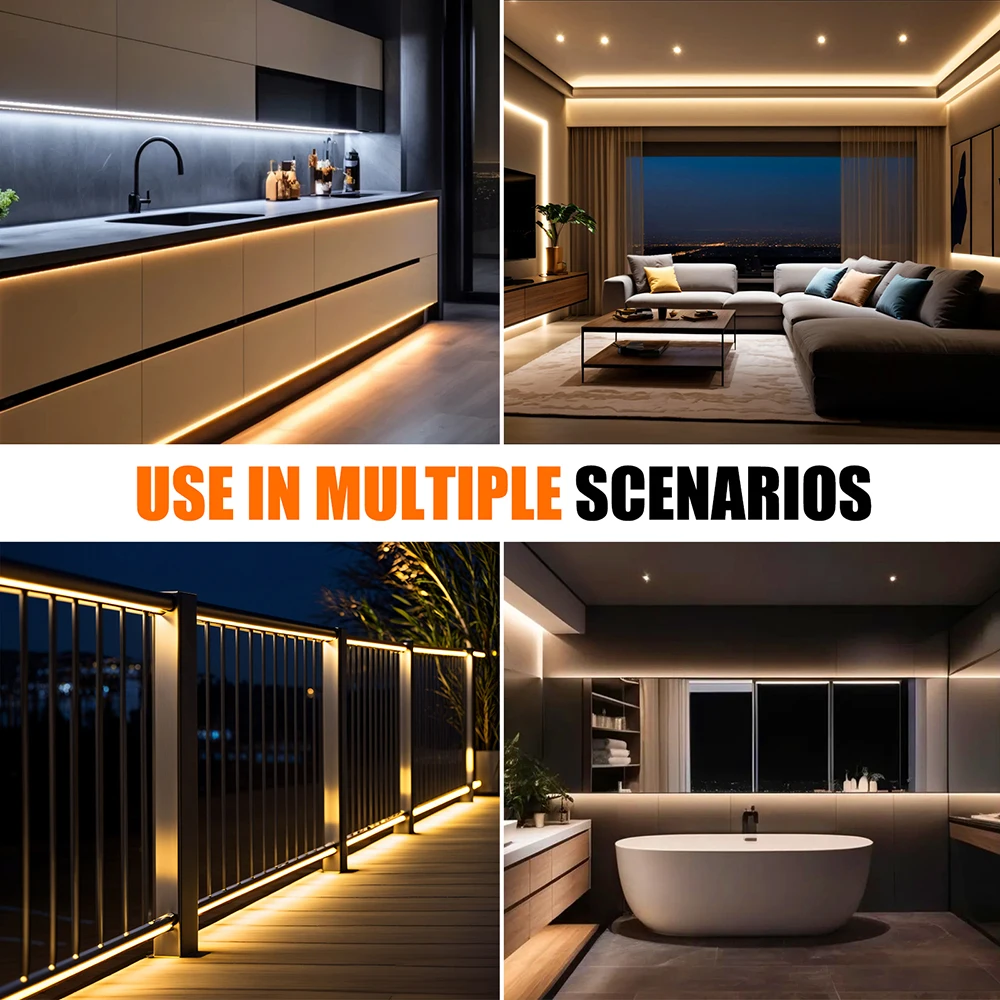 Flexibele LED Neonstrip Verlichting Warm Wit Neutraal Wit 1m 5m Sfeerverlichting Wanddecoratie Interieur | Sansoti