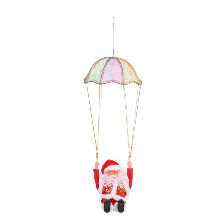 Climbing Santa Claus Decoration with Ladder, Lights, Music and Moving Figure, Christmas Holiday Animation, Christmas Decoration | Sansoti