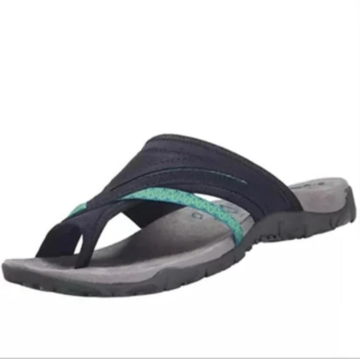 Orthopädische Damensandalen mit Kreuzriemen, Fußgewölbestütze und Zehenspreizer für täglichen lässigen Sommerkomfort | Sansoti