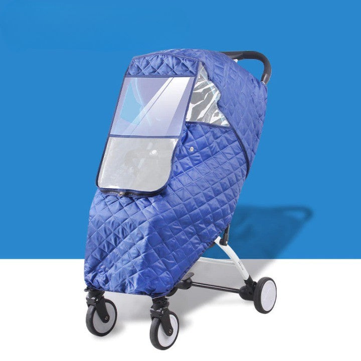 Windproof Stroller Cover with Transparent PVC Window Rain Cover Baby Weather Protection Buggy | Sansoti