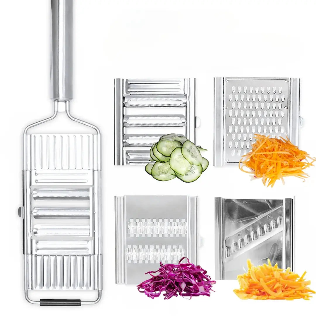 Stainless Steel Grater – Multifunctional Kitchen Grater with Ergonomic Handle for Vegetables & Cheese | Sansoti