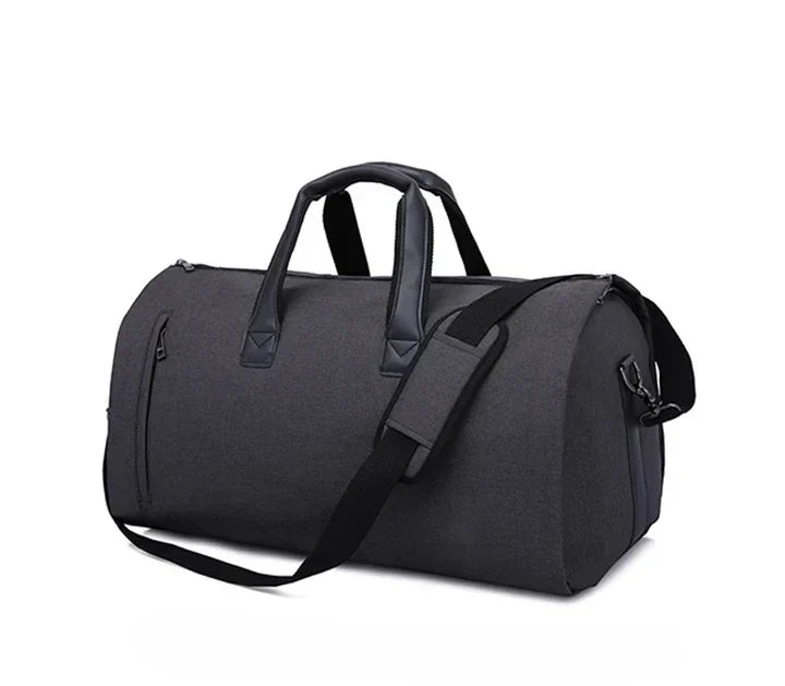 Multi-Functional Travel Bag Black – Compact Clothing Bag for Suits with Shoe Compartment and Storage Space | Sansoti