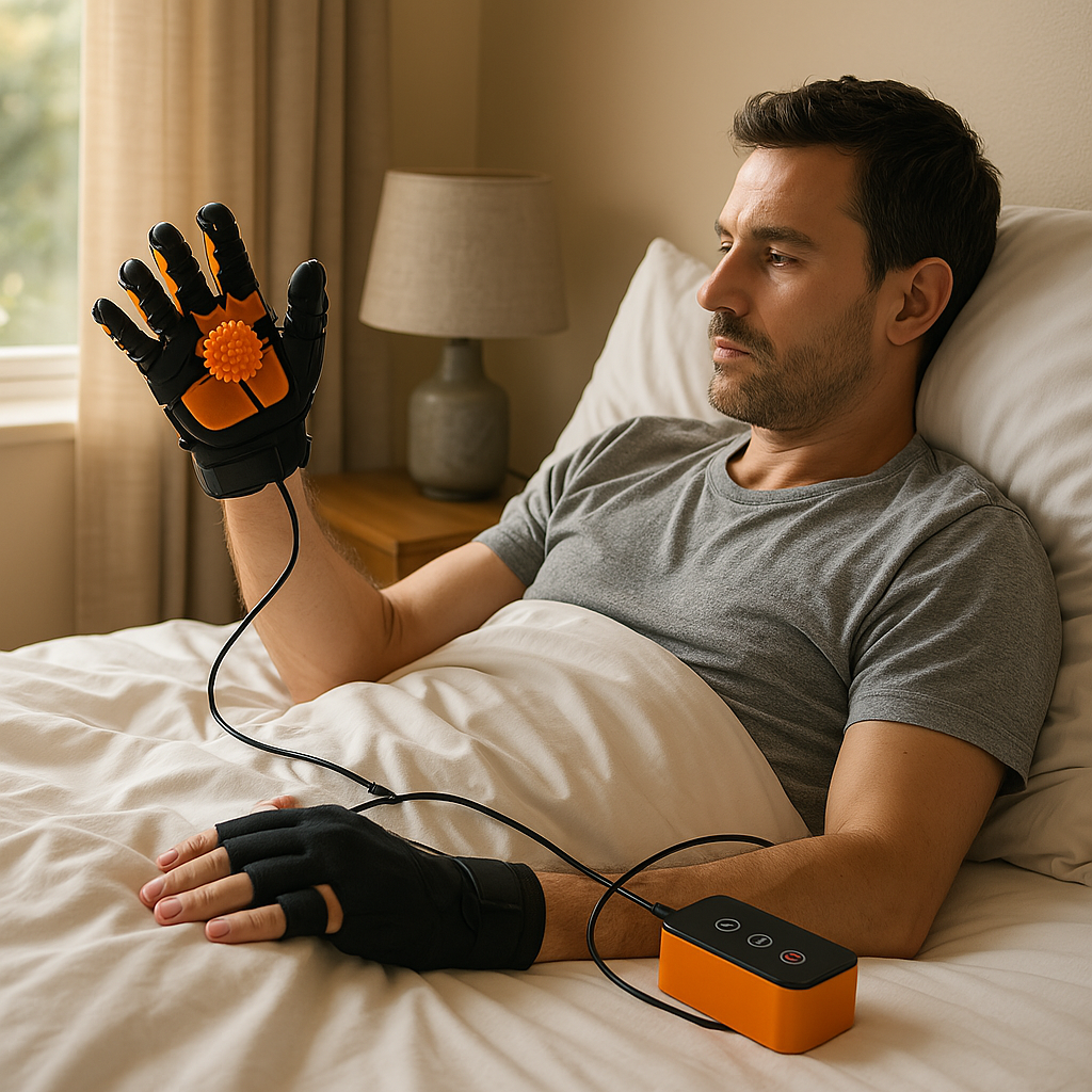 Automatische Handtrainer Handschoenen voor Revalidatie en Vingerkracht – Verstelbaar Revalidatiesysteem voor Thuis | Sansoti