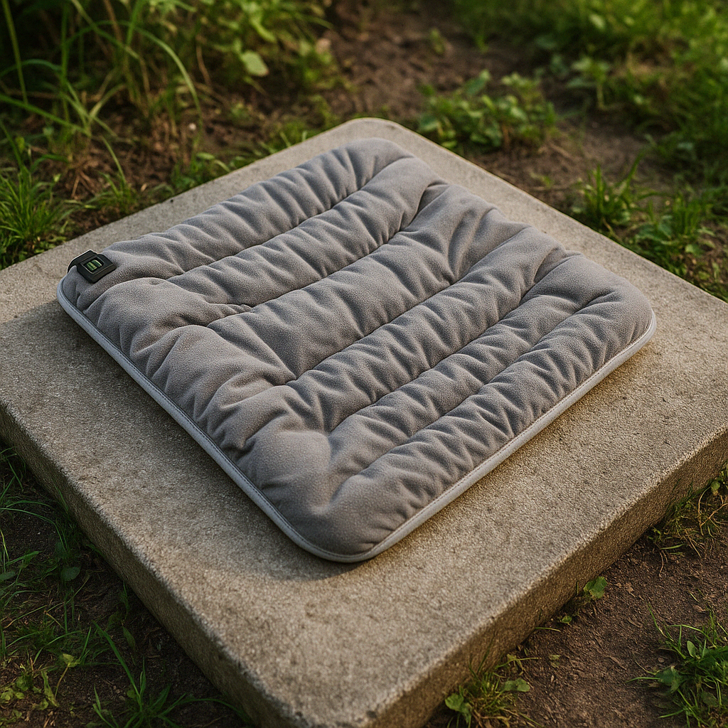 Coussin de chaise chauffant USB 45x45 cm à température réglable, rembourrage doux, confortable, gris, marron, noir | Sansoti