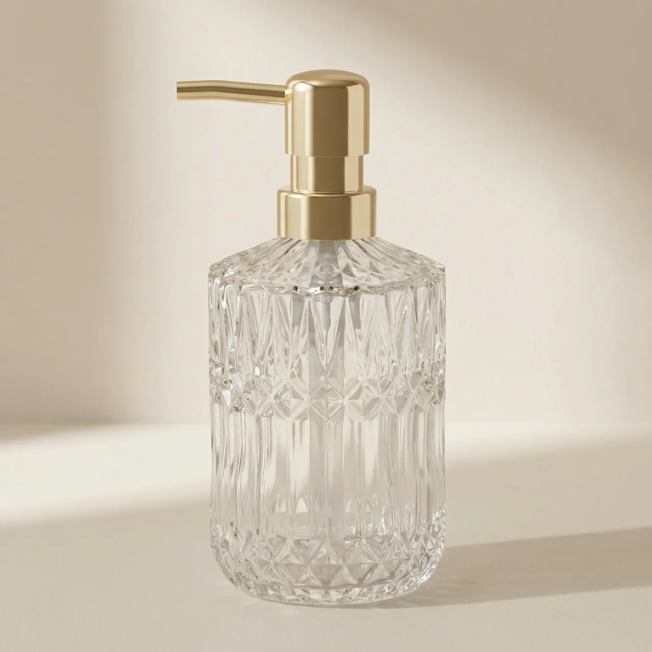 Glazen Zeepdispenser Transparant Pomp Badkamer Aanrecht Navulbaar Vloeibare Zeep Lotion Dispenser Wastafel Toilet Accessoire | Sansoti