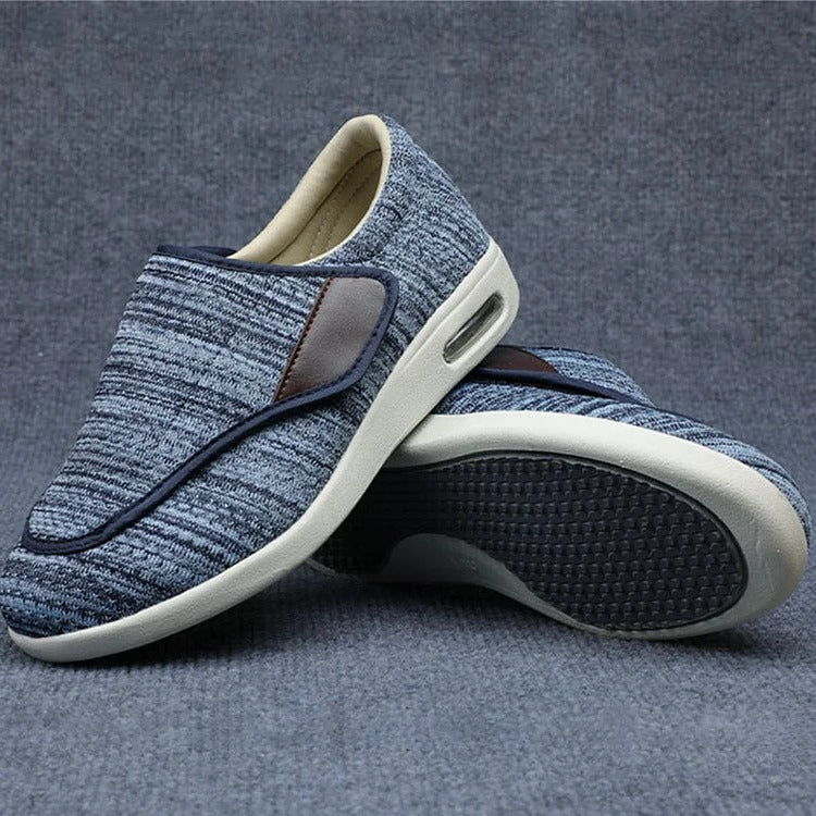 Chaussures de marche orthopédiques pour femmes, extra larges, avec fermeture à scratch et soutien de la voûte plantaire, confort quotidien | Sansoti