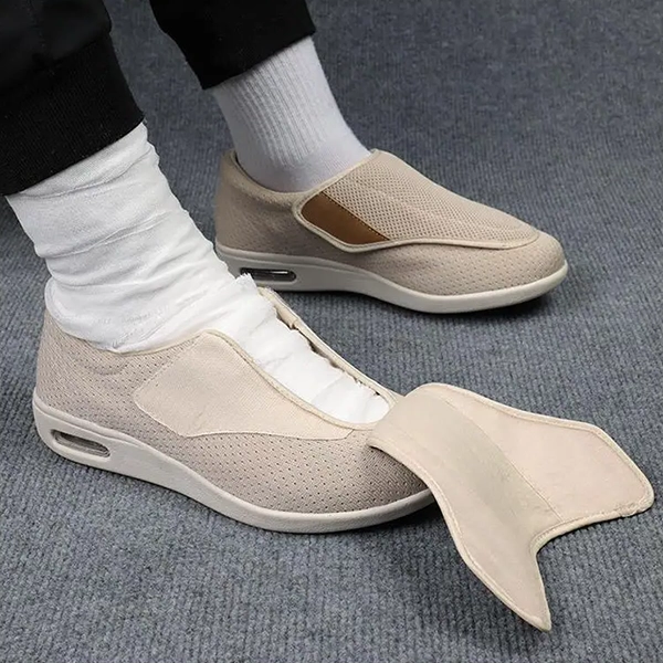 Extraweite Komfortschuhe mit Memory-Foam-Fußbett, Schnürung, Wanderschuhe für Damen und Herren, Unisex, Barfußschuhe, atmungsaktiv und sportlich | Sansoti