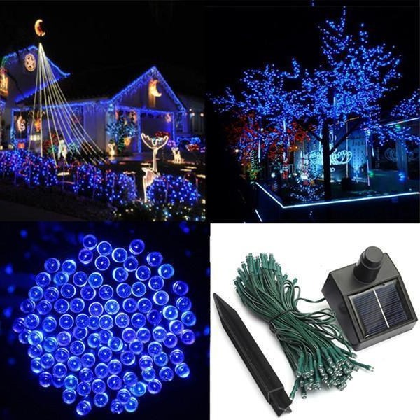 String of 100 Solar-Powered LED Lights, 17 Metres, Outdoor Lighting, Garden Party, Ambient Lighting, Garden Decoration | Sansoti