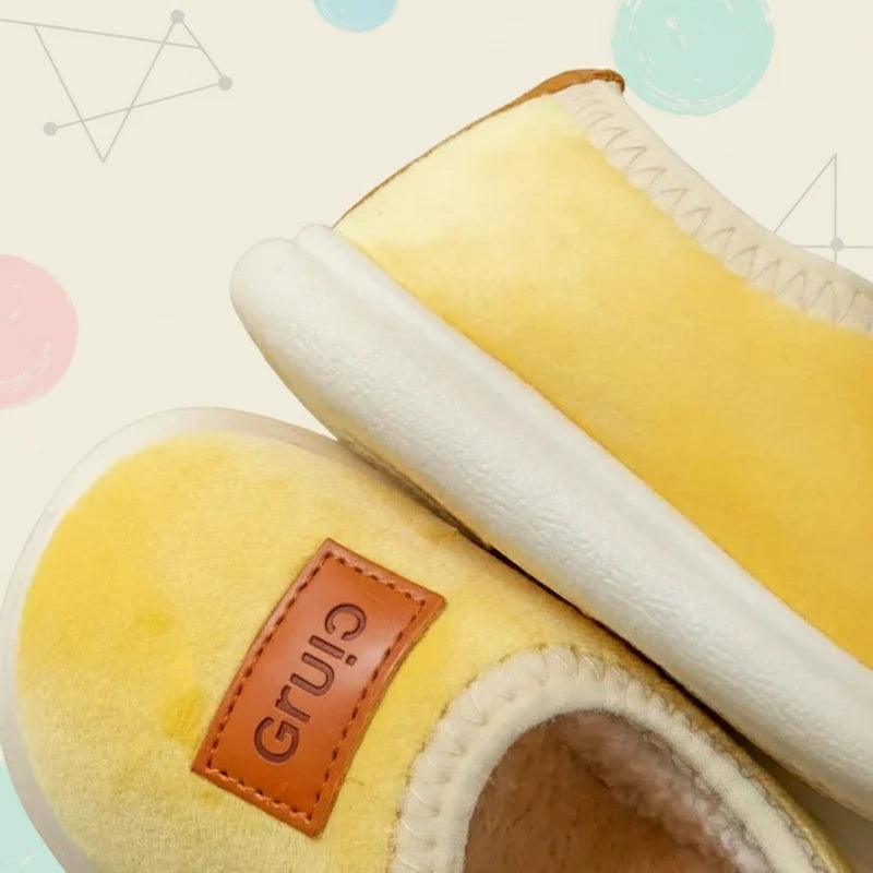 Pantoufles d’hiver douces pour enfants avec semelle antidérapante, doublure chaude, confort, chaussures d’intérieur pour tout-petits et enfants d’âge préscolaire | Sansoti