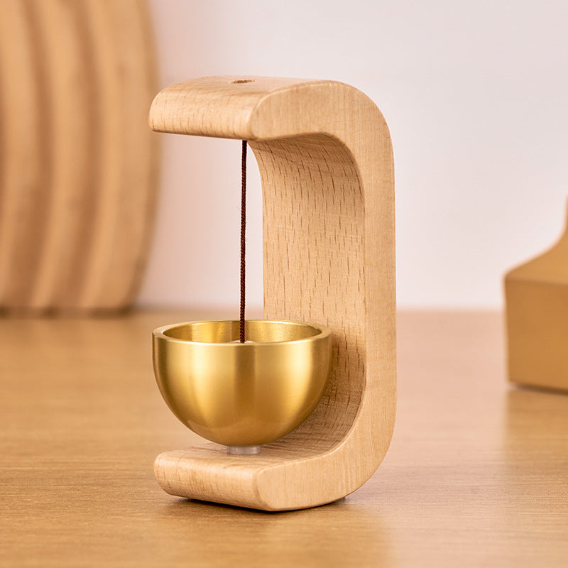 Magnetisch Windorgel van Hout met Hangend Klankschaal Element Scandinavisch Design | Sansoti