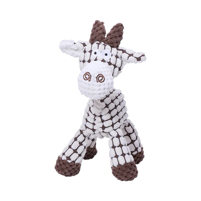 Jouet en peluche résistant aux morsures avec couineur pour chiens, lapins, ânes et girafes, réduction du stress pour animaux de compagnie | Sansoti