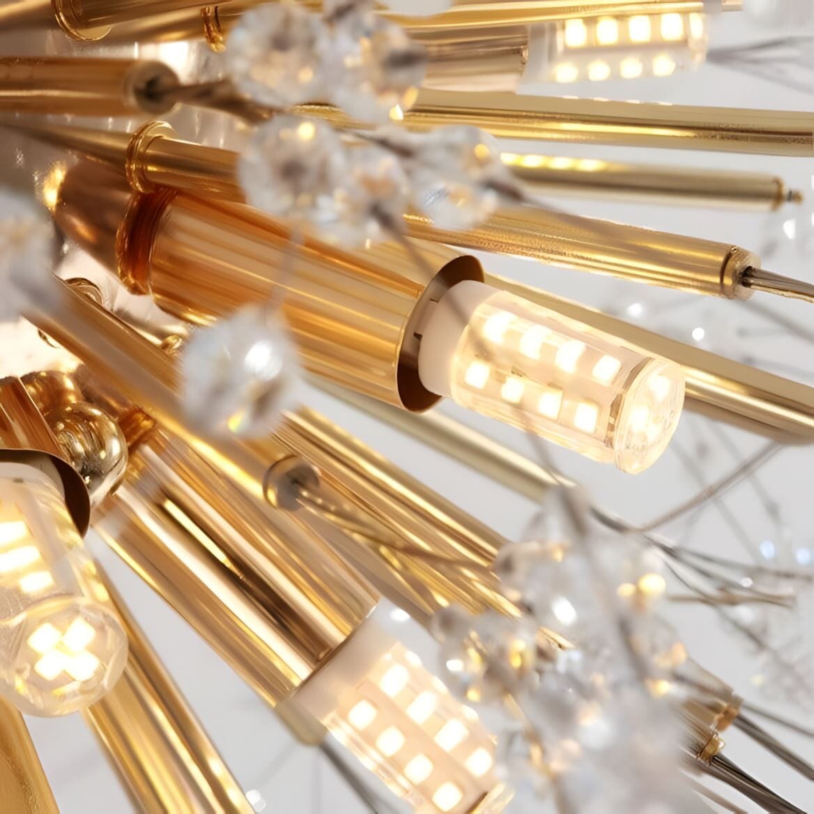 Lustre moderne en cristal pissenlit avec LED G9 et finition métal de luxe | Restfield