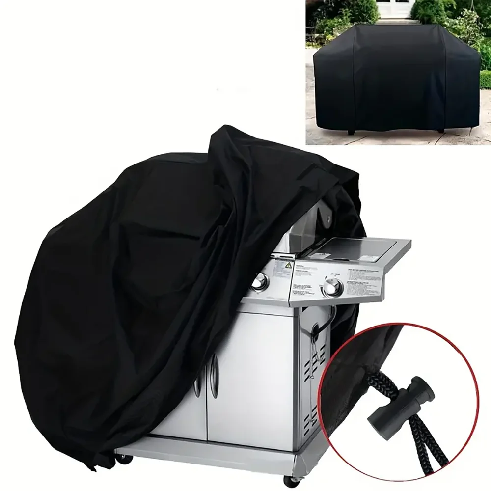 Weerbestendige Barbecue Hoes 145-190cm Beschermhoes Waterdicht BBQ Grill Afdekking Winterbescherming UV-bestendig Regenhoes Sneeuwbescherming | Sansoti