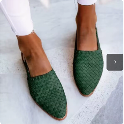 Gevlochten Slingback Ballerina's Dames Zomer Ademend Comfortabel Platte Schoenen Elegante Casual Slippers | Sansoti
