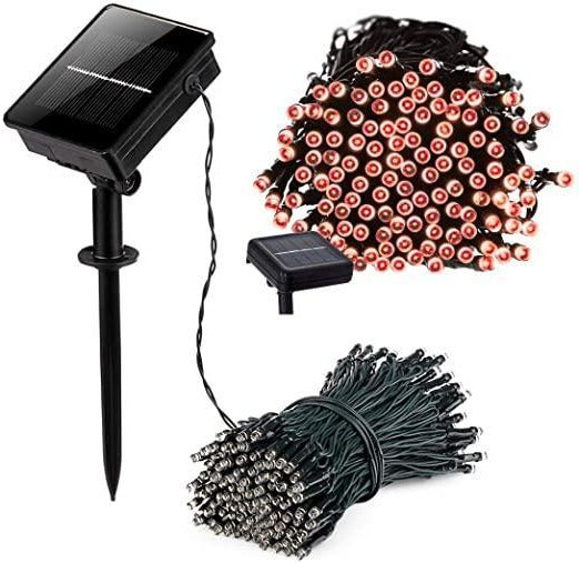 String of 100 Solar-Powered LED Lights, 17 Metres, Outdoor Lighting, Garden Party, Ambient Lighting, Garden Decoration | Sansoti
