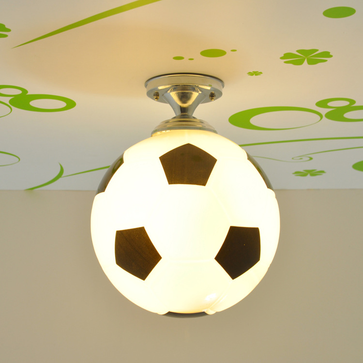Kinderzimmer Deckenleuchte Fußball Basketball LED 30cm Glas Design | Restfield