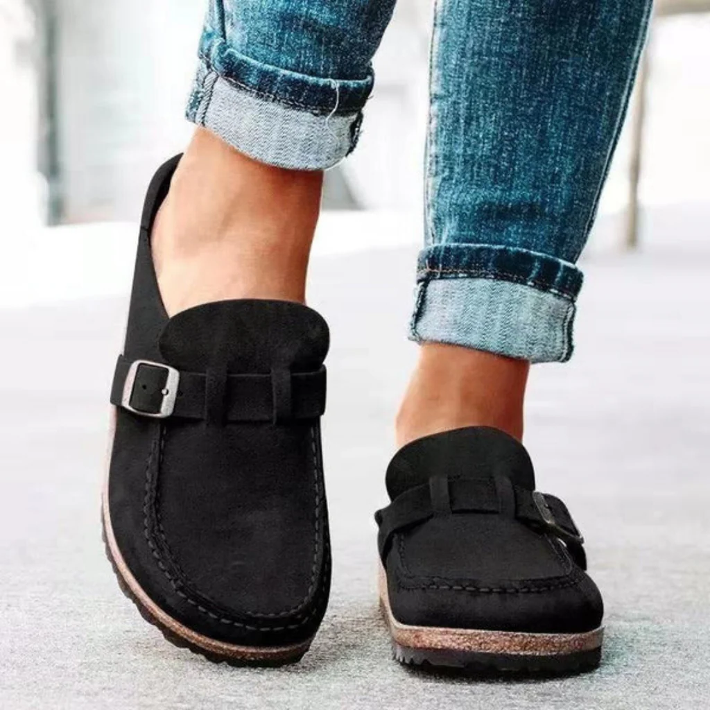 Sabots orthopédiques pour femme, sandales à boucle, chaussures d’été avec semelle confortable, décontractées et légères, vert clair | Sansoti