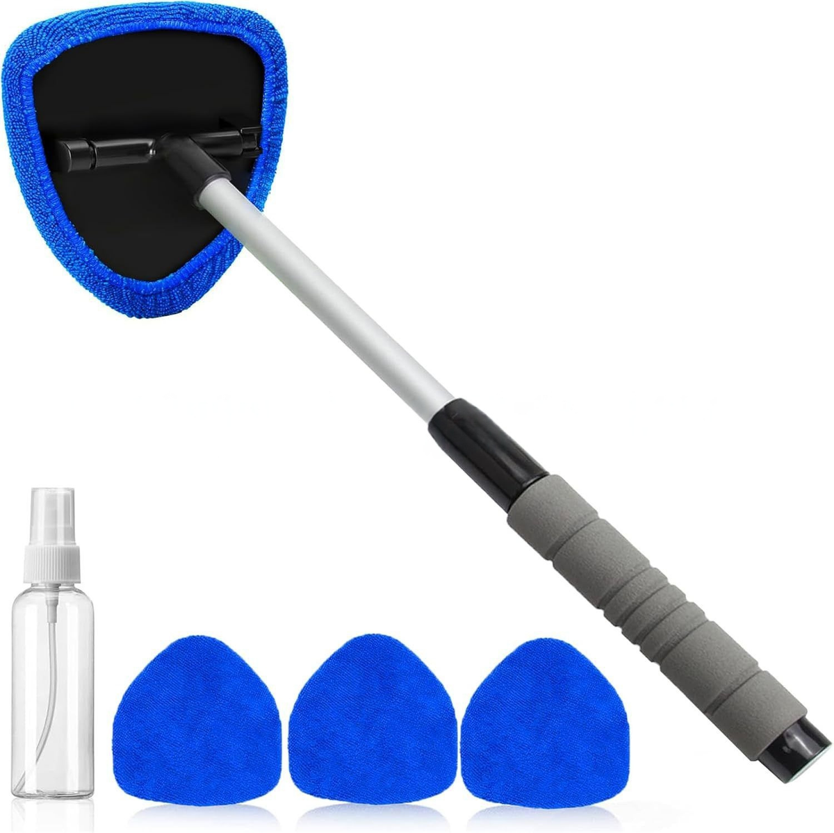 Window Squeegee with Rotating Head and Telescopic Handle PVA Sponge for Car Windows Mirrors Windows Streak-Free | Sansoti