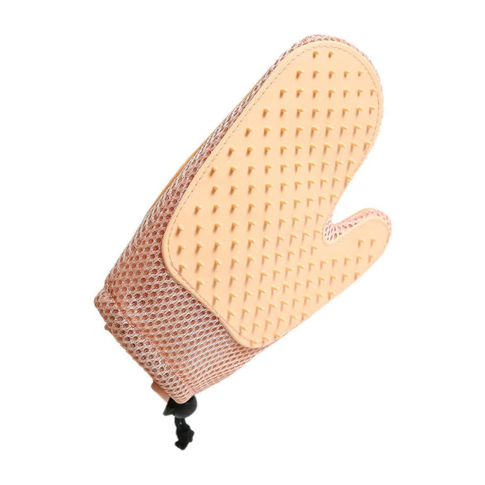 Doppelseitiger Pflegehandschuh für Katzen, Bürste und Massage zur Fellpflege, Haustiere, Hellgrün, Rosa, Blau | Sansoti