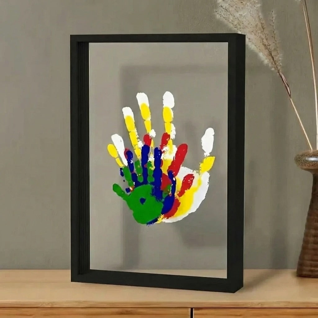 Family Portrait with Handprints and Frame Complete Creative Family Kit Decorative Wall Art Keepsake | Sansoti