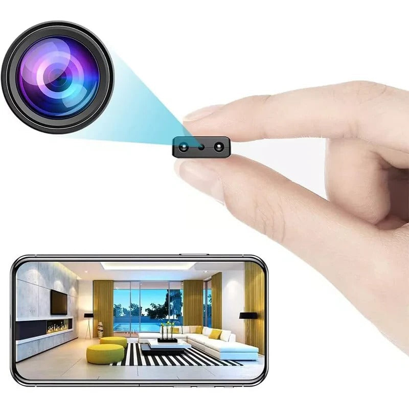 Kompakte WLAN-Überwachungskamera Full HD 1080P mit Nachtsicht Bewegungserkennung und App-Steuerung für zu Hause | Sansoti