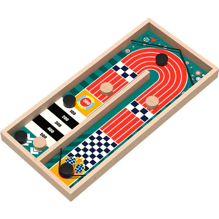 Familiespel Schieten Disc Game - Houten Vaardigheidsspel voor Groot en Klein | Sansoti