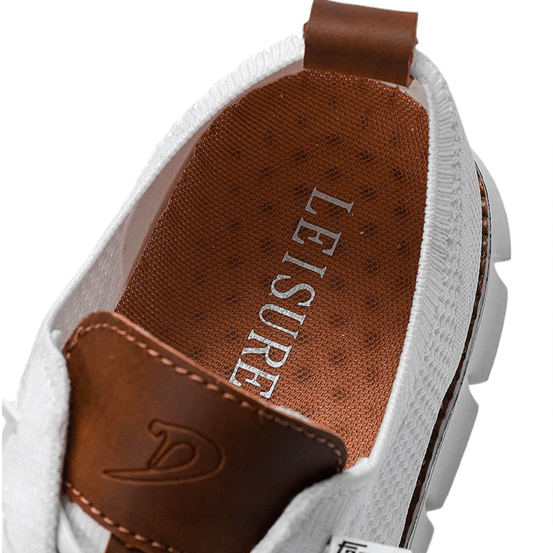 Herenschoenen Elias Comfortabel Veganistisch Leer Ergonomisch Ademend Licht Casual Elegant Zwart Olijf Bruin | Sansoti
