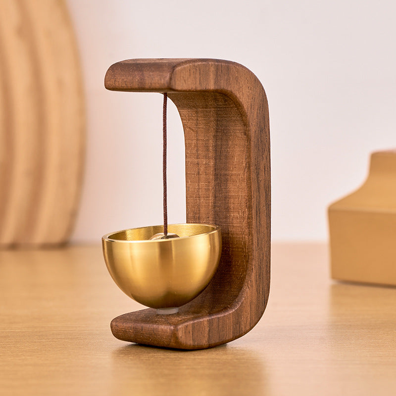 Magnetisch Windorgel van Hout met Hangend Klankschaal Element Scandinavisch Design | Sansoti
