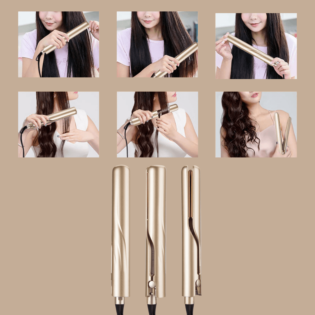 Multifunktionaler Haarstyler für lockiges und glattes Haar Keramisches Stylinggerät Professionell für Zuhause und Salon | Sansoti