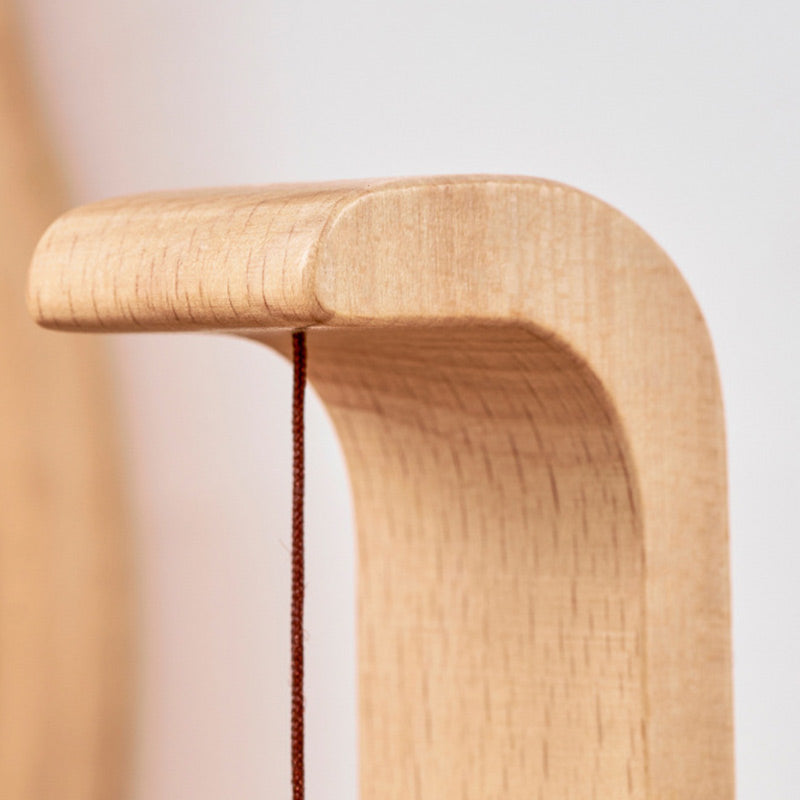 Magnetisch Windorgel van Hout met Hangend Klankschaal Element Scandinavisch Design | Sansoti