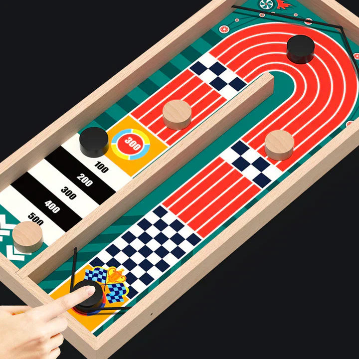 Familiespel Schieten Disc Game - Houten Vaardigheidsspel voor Groot en Klein | Sansoti