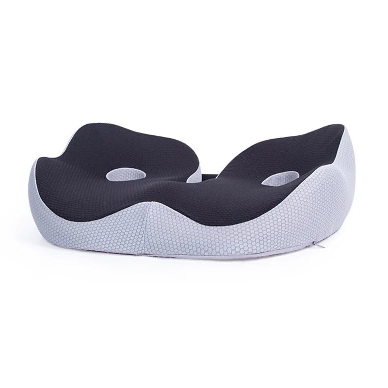 Coussin d’assise ergonomique en mousse à mémoire de forme pour soulager les ischions, soutenir le dos et améliorer le confort au bureau, en voiture et sur une chaise | Sansoti