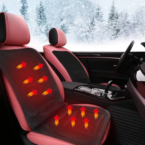 Housse de siège auto chauffante noire universelle à couverture intégrale 12V 45W confortable et chaude pour conduire en hiver | Sansoti