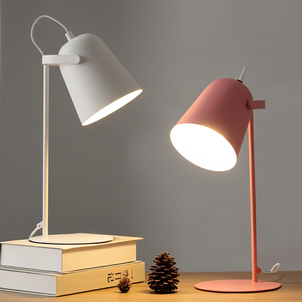 Bureaulamp Macaron met Verstelbare Arm | Scandinavisch Design | Sansoti