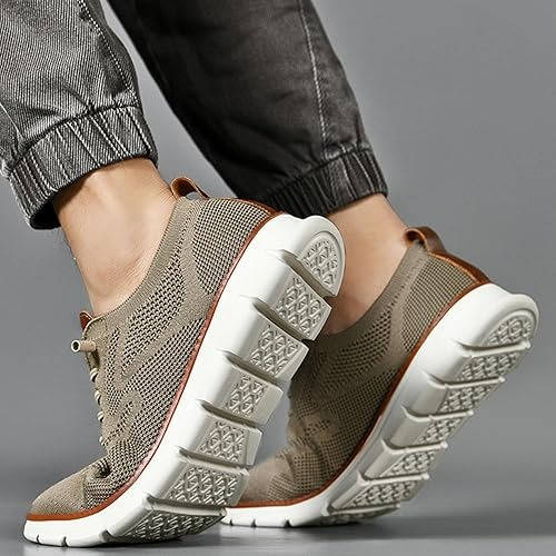 Chaussure orthopédique pour homme légère, tricotée, respirante, noire, beige, bleue, professionnelle et décontractée, confortable pour la marche | Sansoti