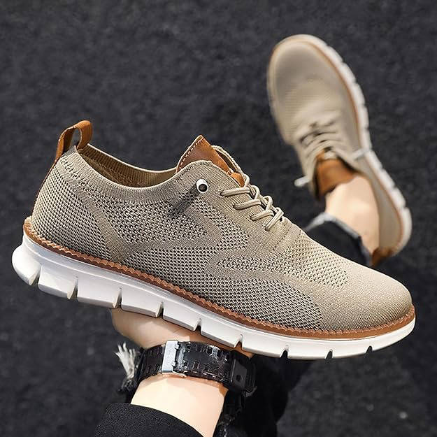 Chaussure orthopédique pour homme légère, tricotée, respirante, noire, beige, bleue, professionnelle et décontractée, confortable pour la marche | Sansoti