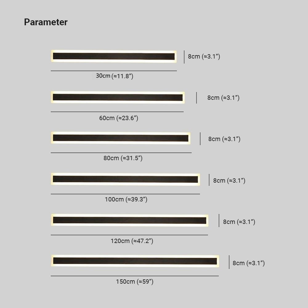 Außenwandleuchte LED Linear Schwarz Acryl IP65 Dimmbar Garten Fassade Modern | Restfield