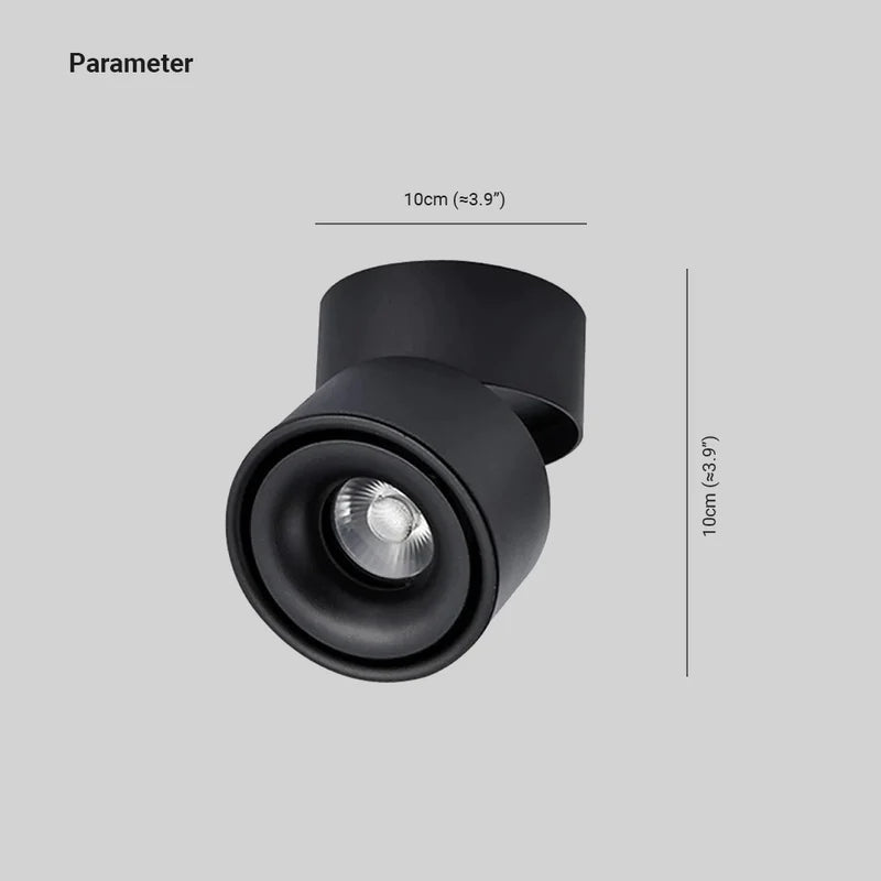 Round LED Recessed Ceiling Spotlight Small Metal 10cm White Black Modern Lighting Hallway Corridor Living Room Kitchen | Sansoti