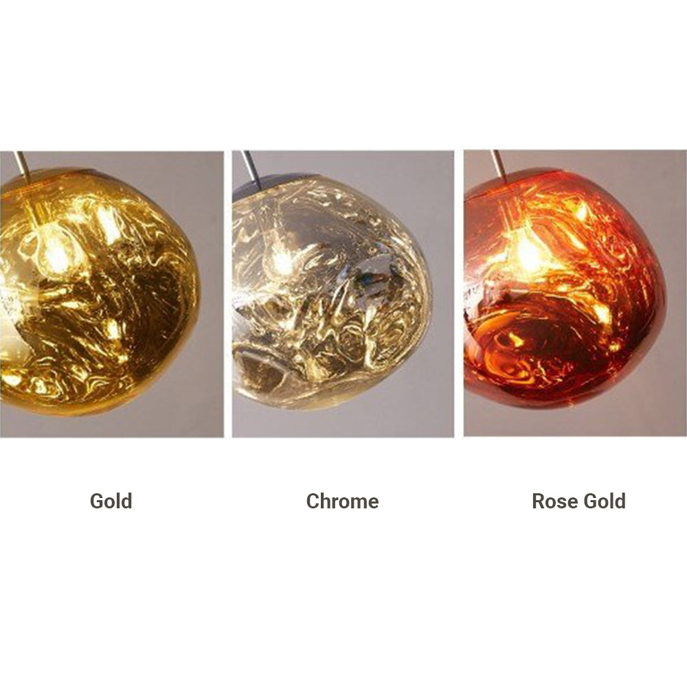 Glazen Hanglamp met Bollenkap 3-Lichts Modern Metalen Armatuur Warmwit Licht Woonkamer Eetkamer Pendellamp | Sansoti