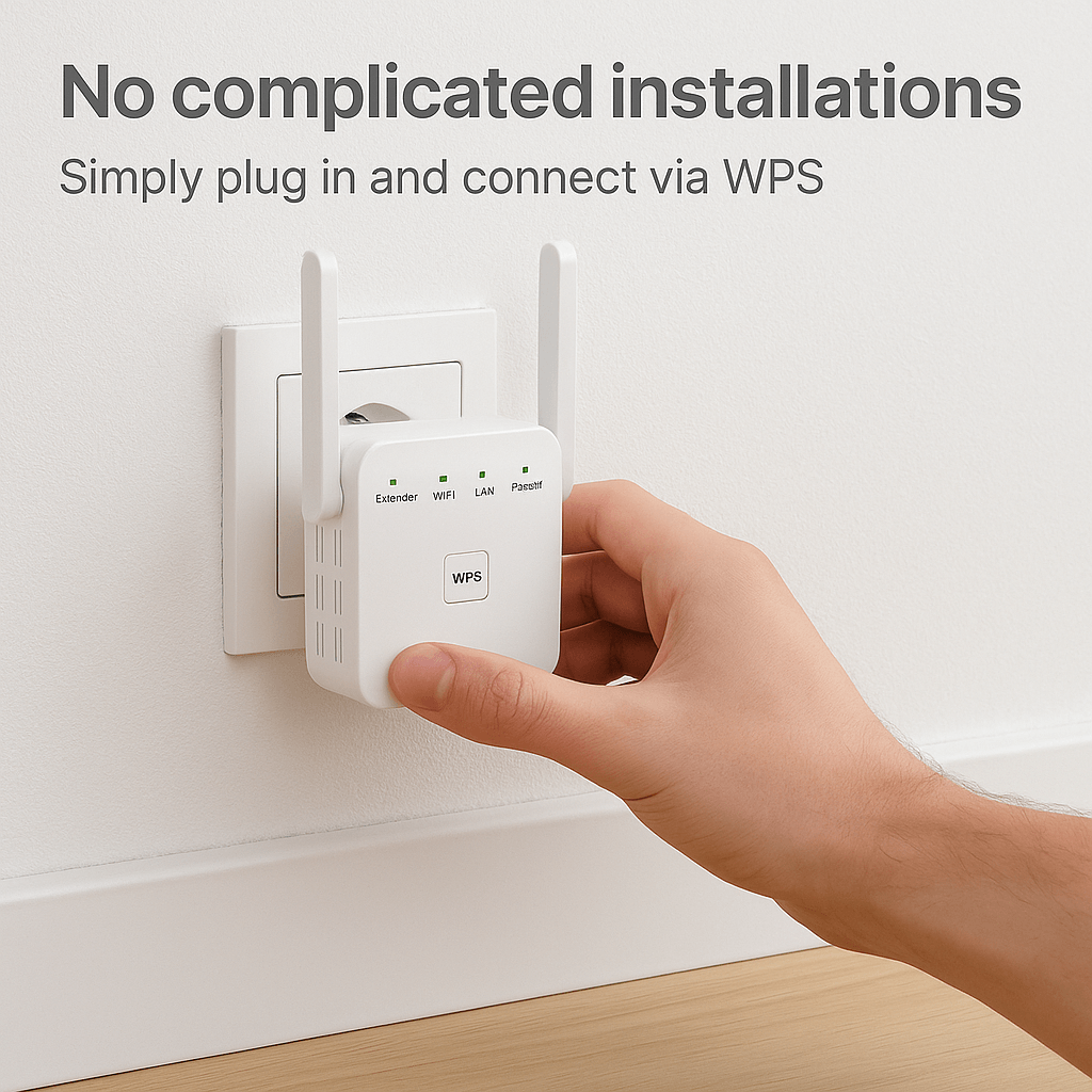 Draadloze Signaalversterker Dual-Band WiFi Bereikuitbreider voor Volledig Huisnetwerk 2.4 en 5 GHz Router | Sansoti