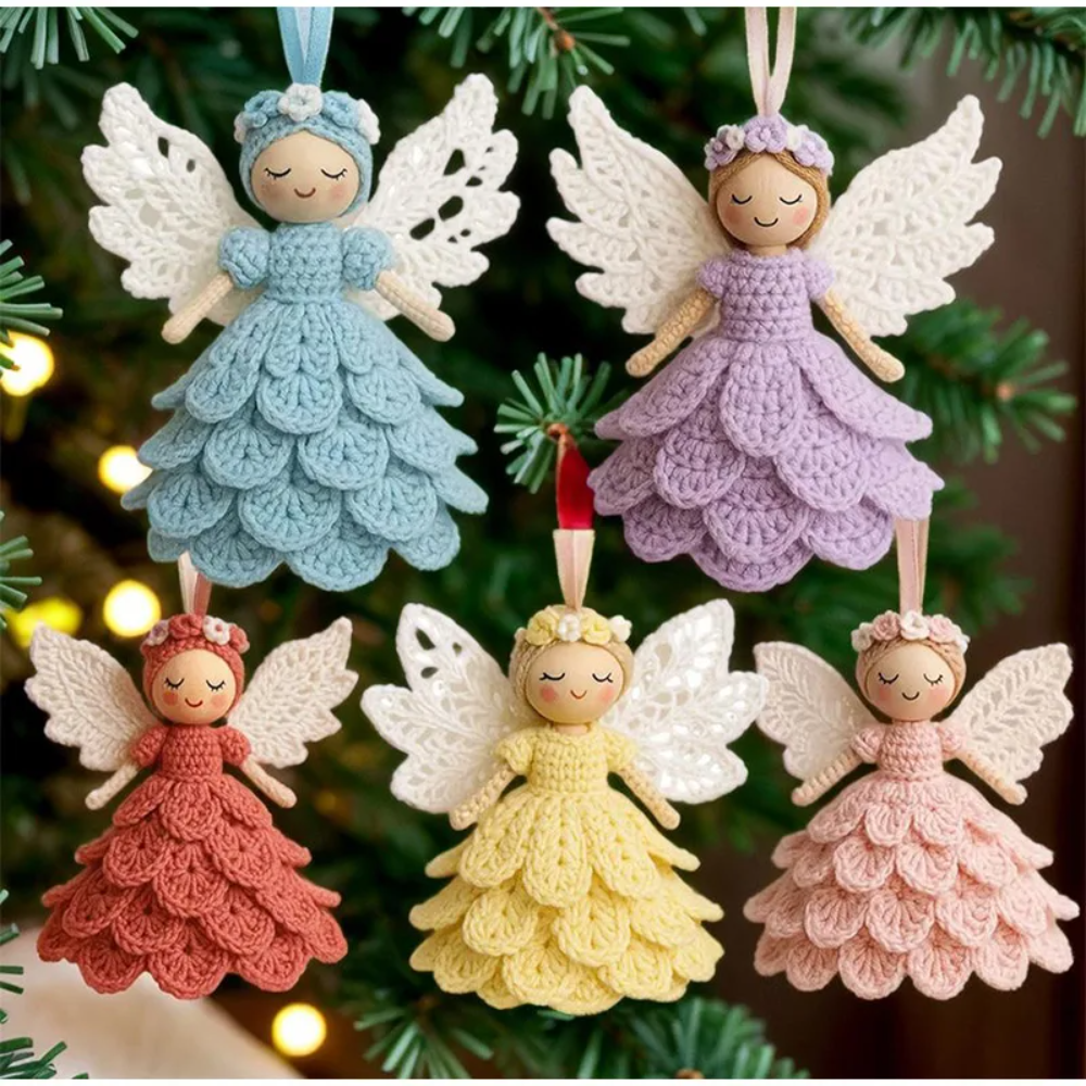 Crochet Christmas Set Complete Kit with Yarn and Needle for Handmade Christmas Decorations and the Holiday Season | Sansoti