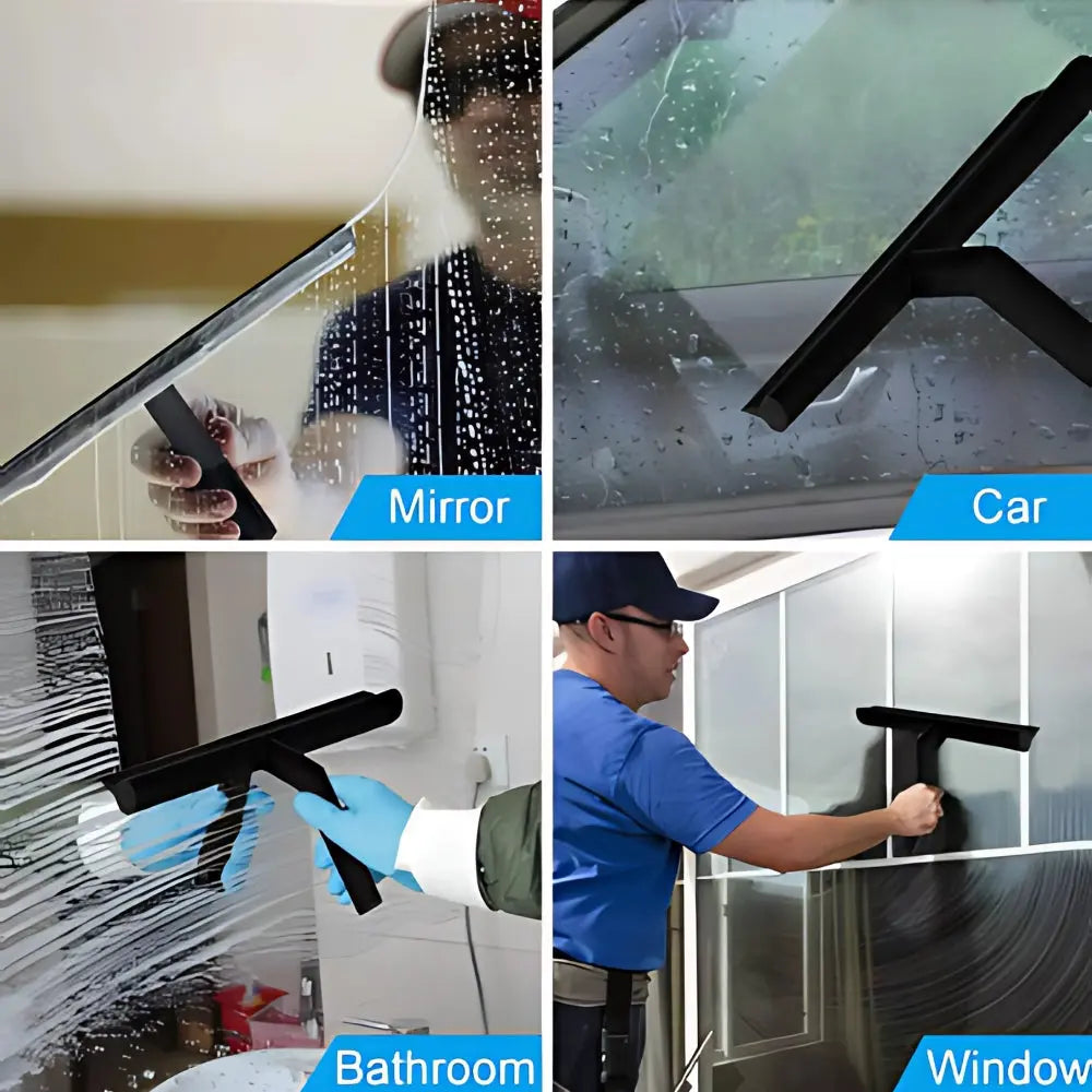 Modern Shower Squeegee with Silicone Blade for Glass Shower Walls and Bathroom Windows | Sansoti