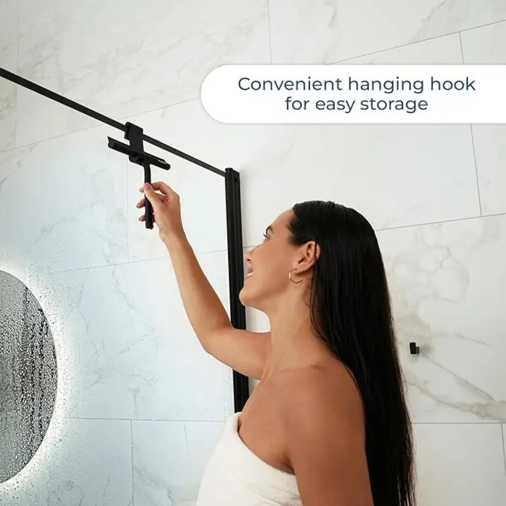 Modern Shower Squeegee with Silicone Blade for Glass Shower Walls and Bathroom Windows | Sansoti