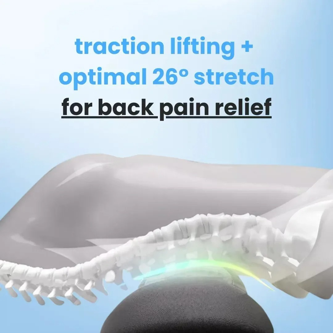 Rugmassageapparaat met Warmte en Vibratie voor Onderrug Lumbale Therapie Thuis Ischias Ontspanning Pijnverlichting | Sansoti