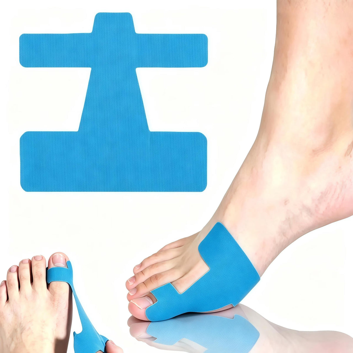 Toe Correction Tape for Hallux Valgus 80 Pieces Pre-Cut Breathable Cotton Bandage Foot Comfort Set | Sansoti