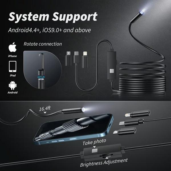 Inspektionskamera Handy 1080P HD 5 Meter Kabel LED Endoskop | Restfield