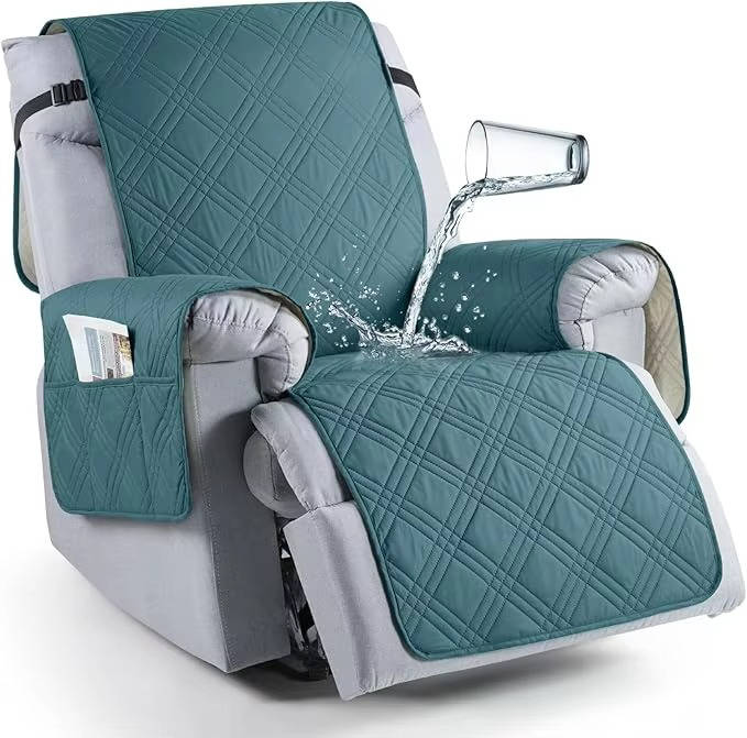 Housse imperméable pour fauteuil relax en microfibre antidérapante avec poches de rangement, protection pour fauteuil et animaux de compagnie | Sansoti